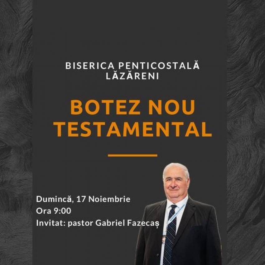 Botez la Biserica Penticostală Lăzăreni