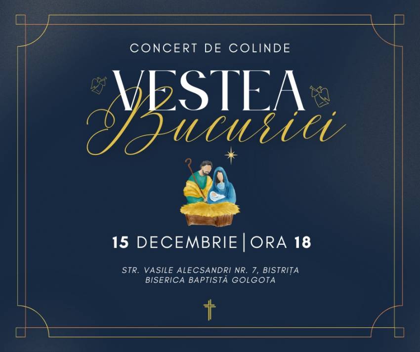 Concert de colinde la Biserica Golgota Bistrița