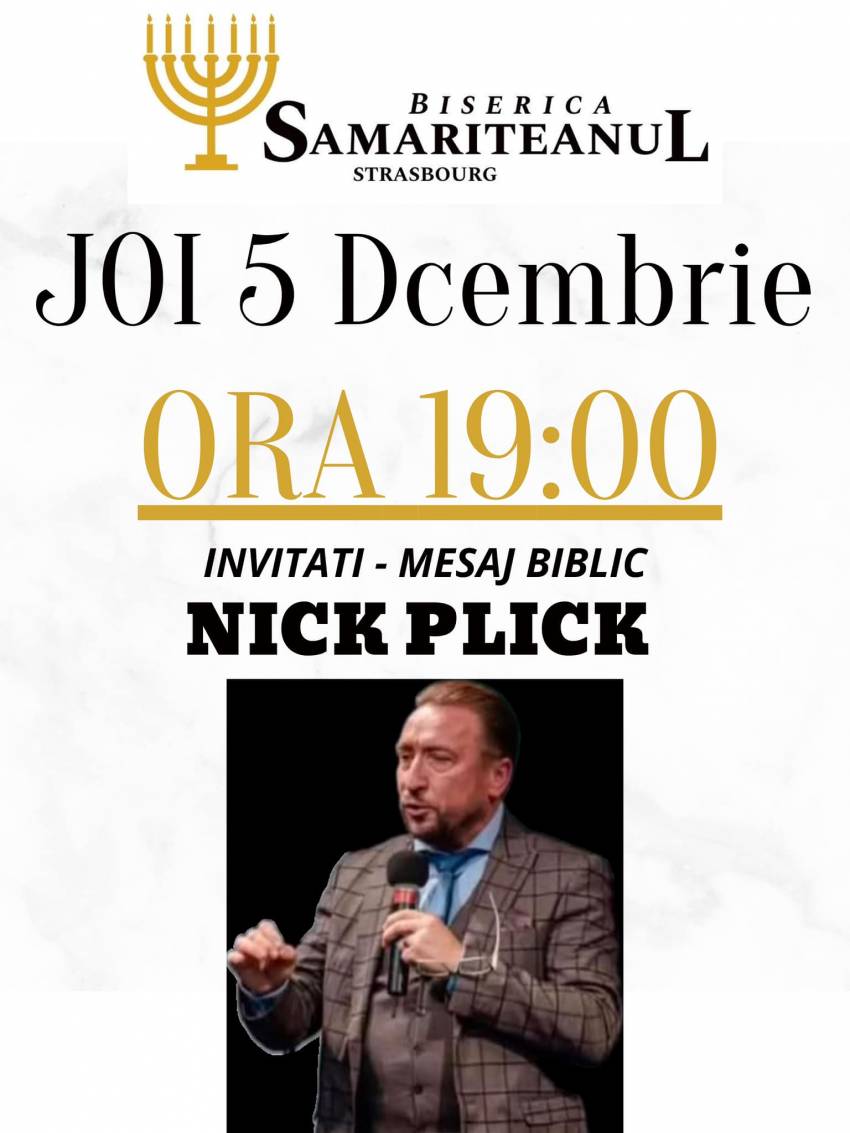 Nick Plick la Biserica Samaritenul Strasbourg