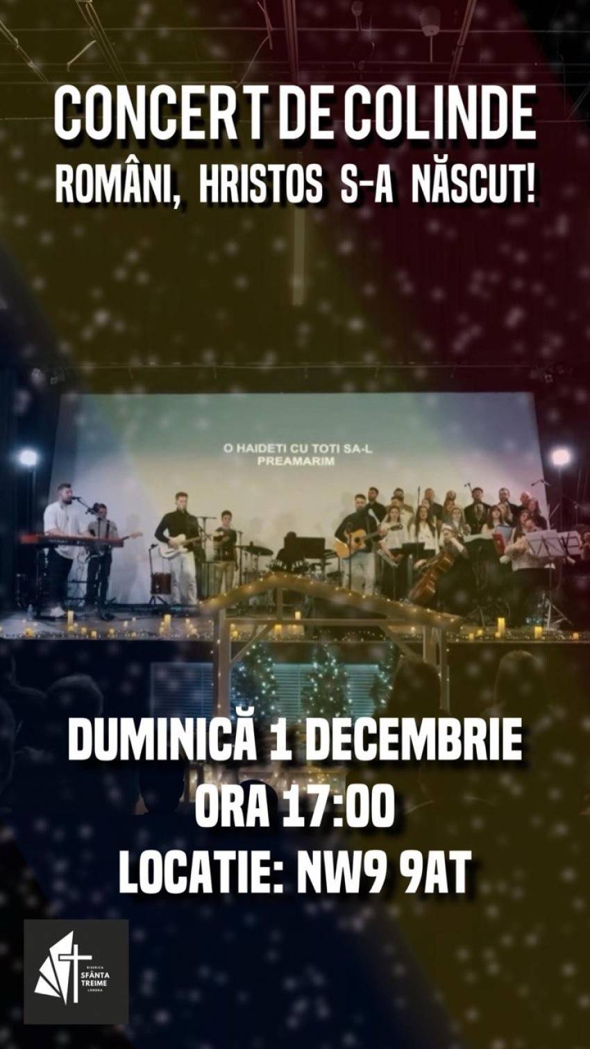 Concert de colinde la Biserica Sfânta Treime Londra