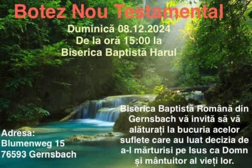 Botez la Biserica Harul Gernsbach