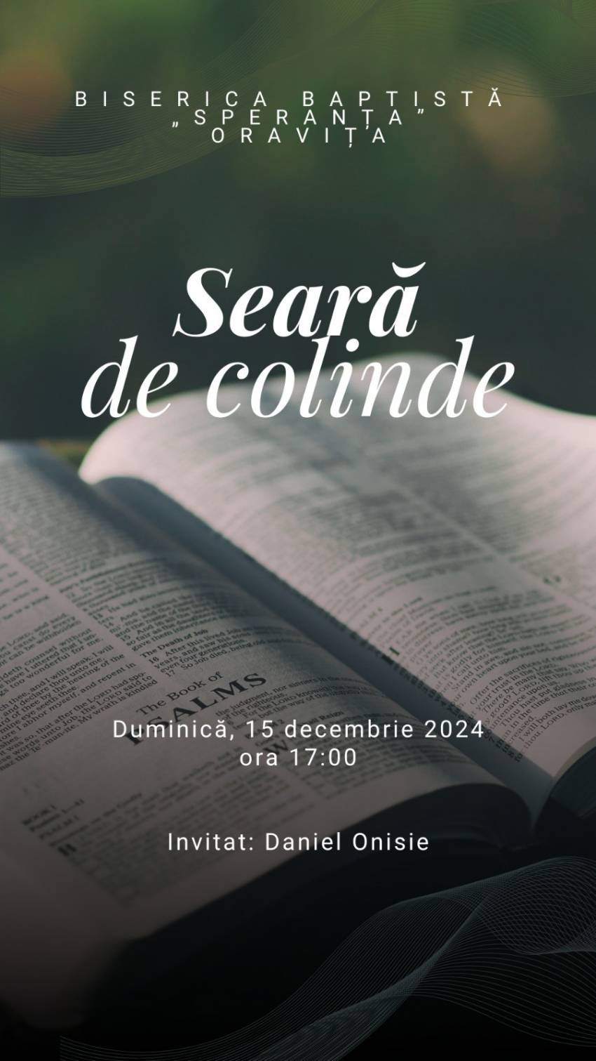 Seară de colinde la Biserica Speranţa Oravița