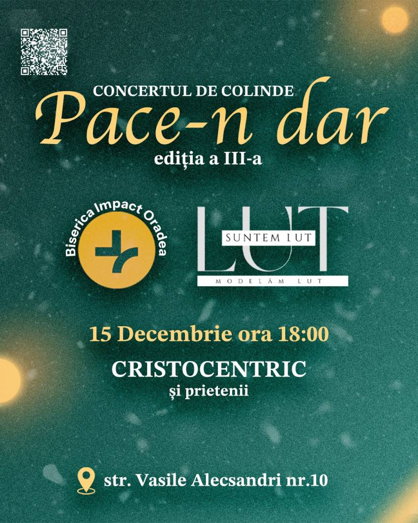 Concert de colinde cu Cristocentric la Biserica Impact Oradea