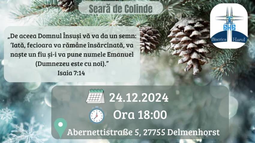 Seară de colinde la Biserica Harul Delmenhorst