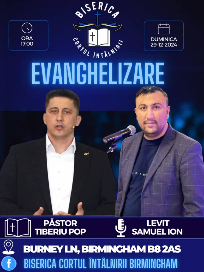 Tiberiu Pop la Biserica Cortul Întâlnirii Birmingham