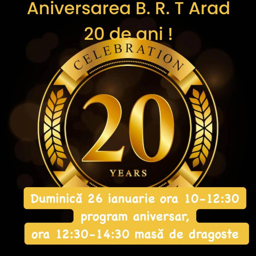 Aniversare 20 de ani la Biserica Râul Trezirii Arad