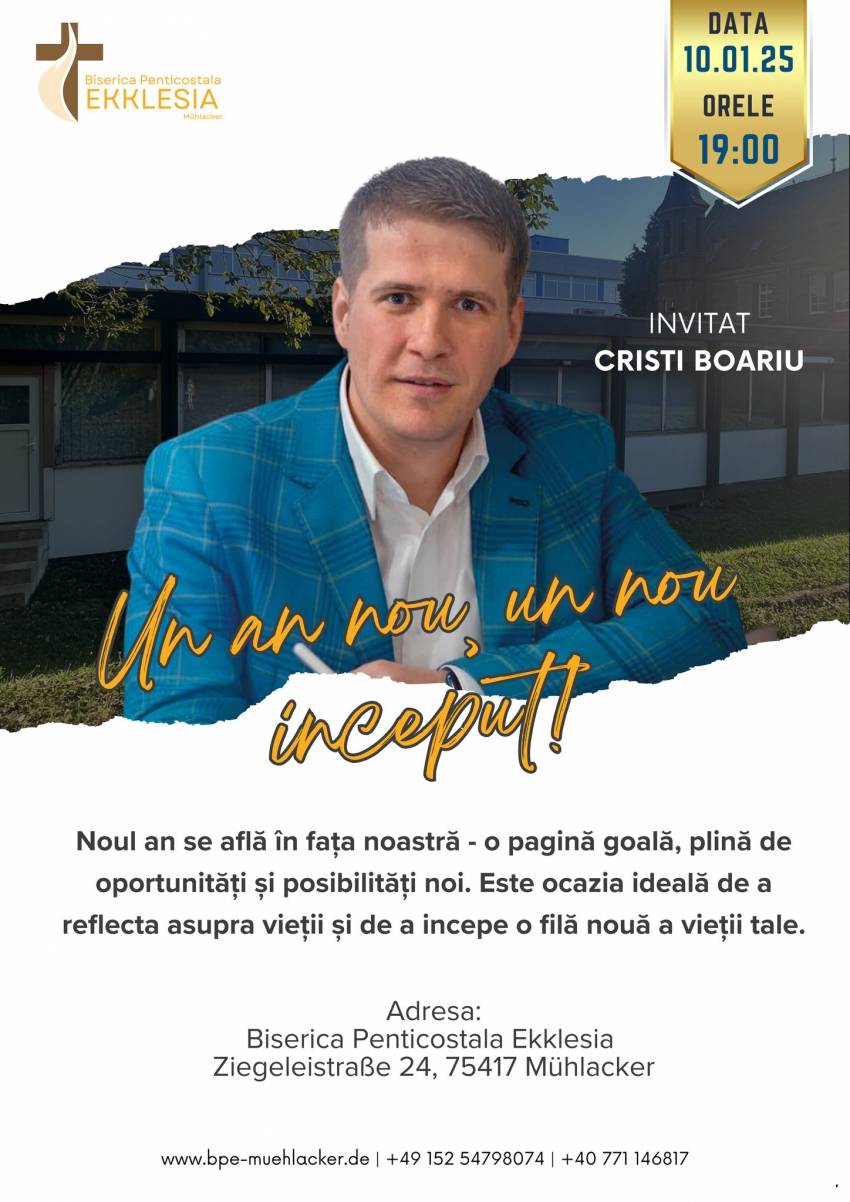 Cristi Boariu la Biserica Ekklesia Mühlacker