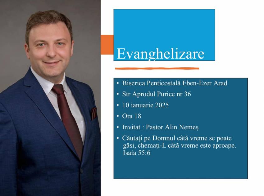 Alin Nemeș la Biserica Eben-Ezer Arad