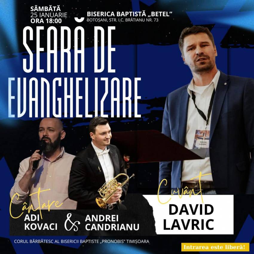 David Lavric la Biserica Betel Botoșani