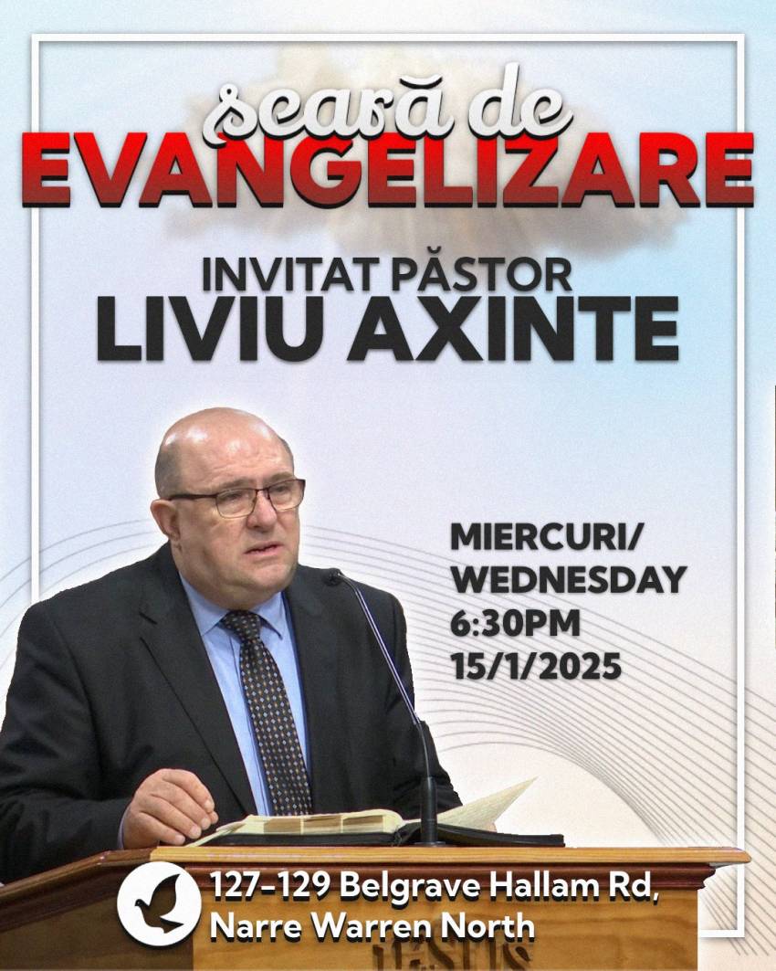 Liviu Axinte la Biserica Betania Melbourne