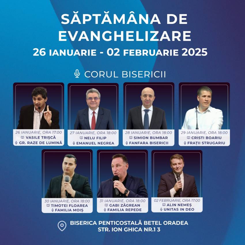 Seri de evanghelizare la Biserica Betel Oradea