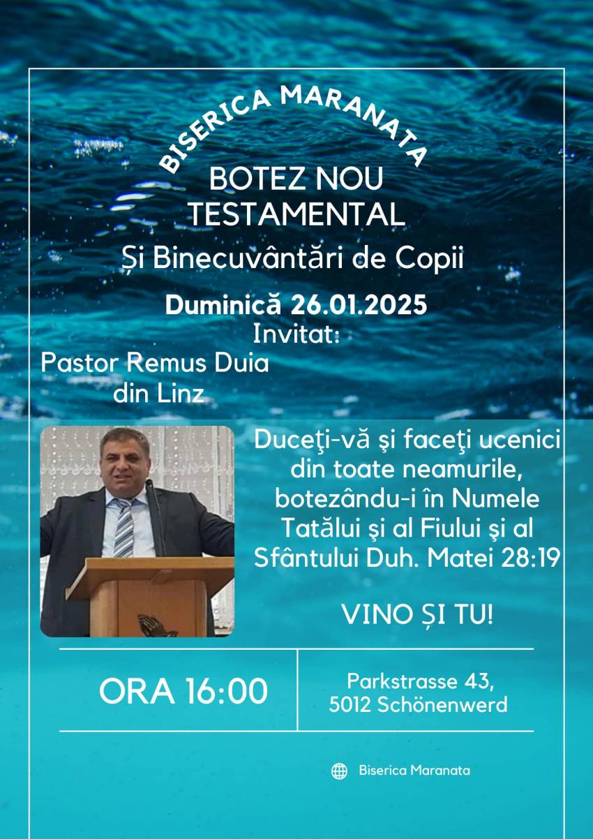 Botez la Biserica Maranata Schönenwerd