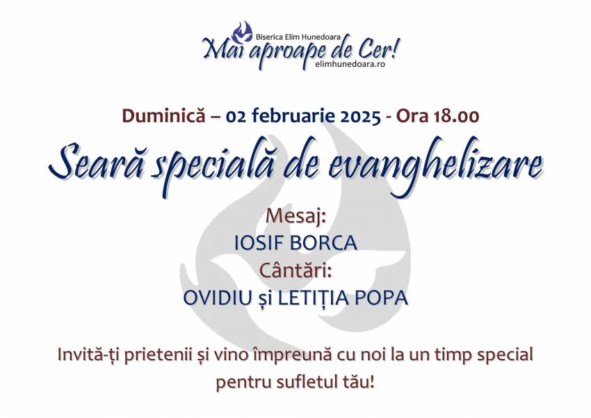 Iosif Borca la Biserica Elim Hunedoara