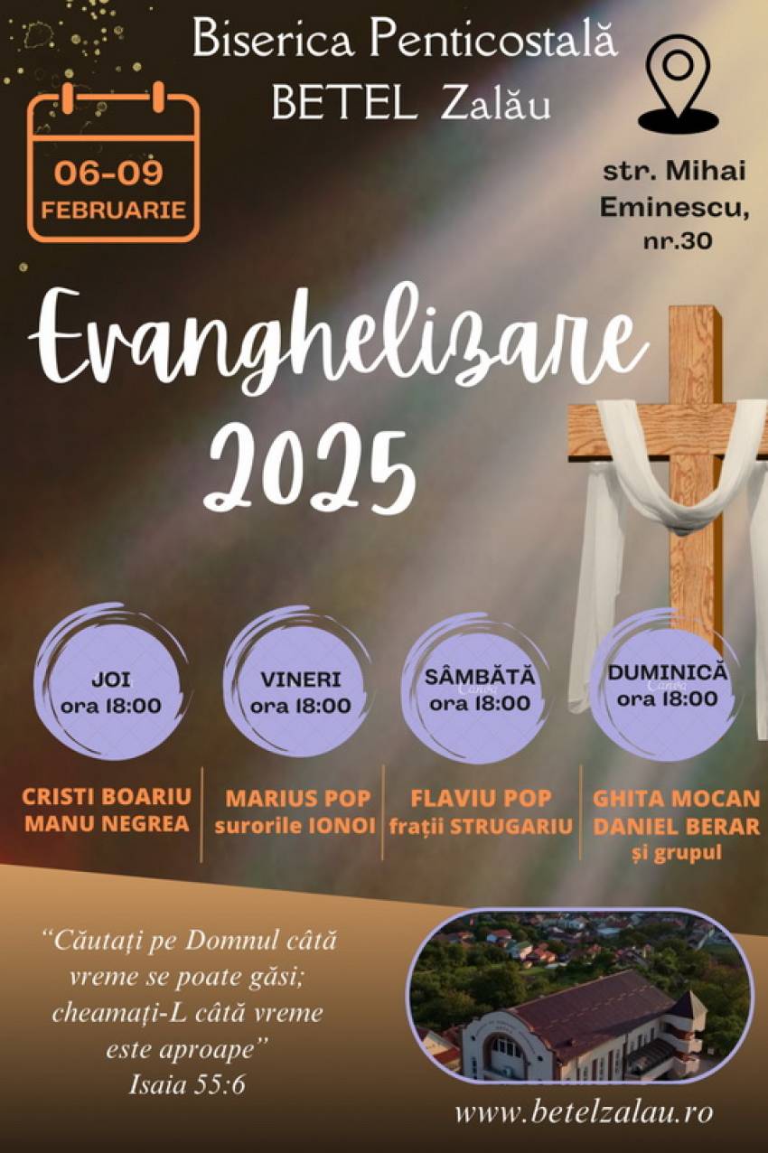 Seri de evanghelizare la Biserica Betel Zalău