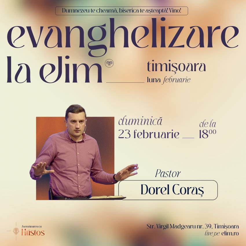 Dorel Coraș la Biserica Elim Timișoara