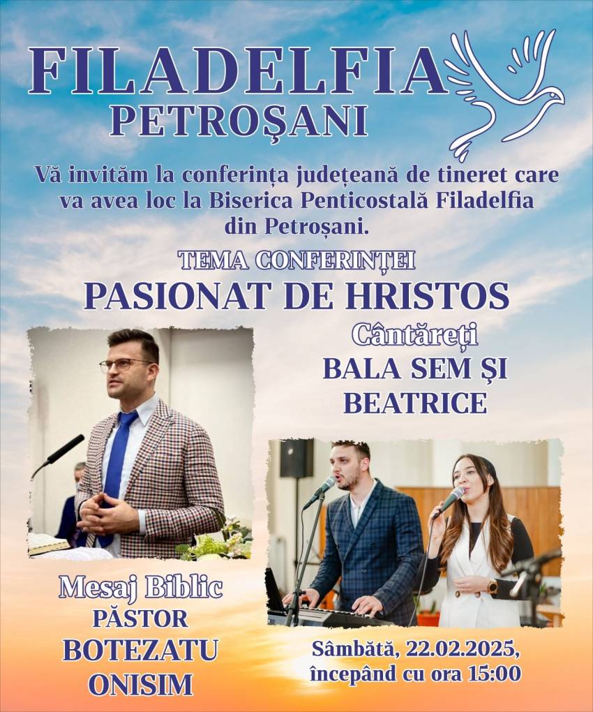 Conferință Județeană de Tineret la Biserica Filadelfia Petroșani