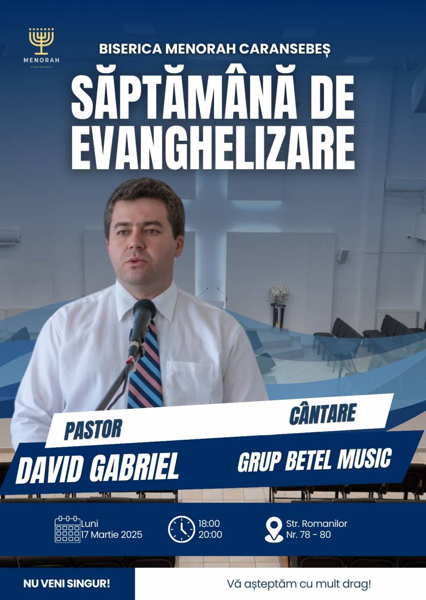 David Gabriel la Biserica Menorah Caransebeș