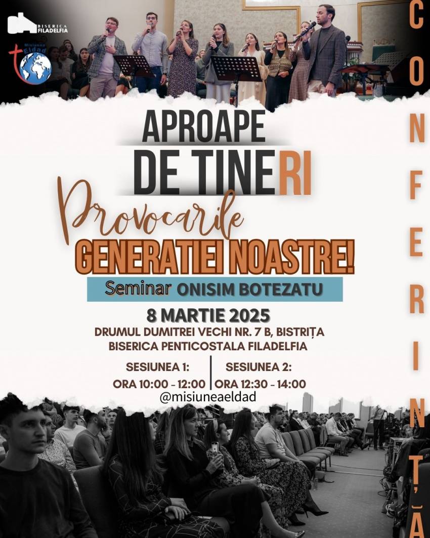 Conferință cu Onisim Botezatu & Grupul Eldad la Biserica Filadelfia Bistrița