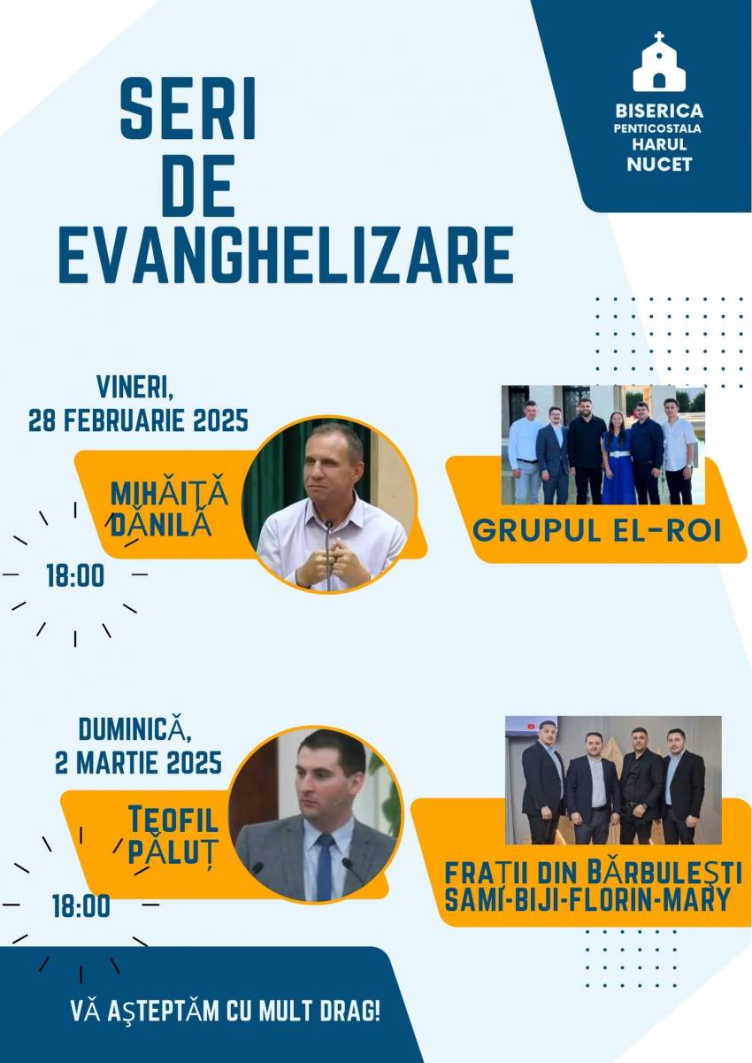 Seri de evanghelizare la Biserica Harul Nucet 