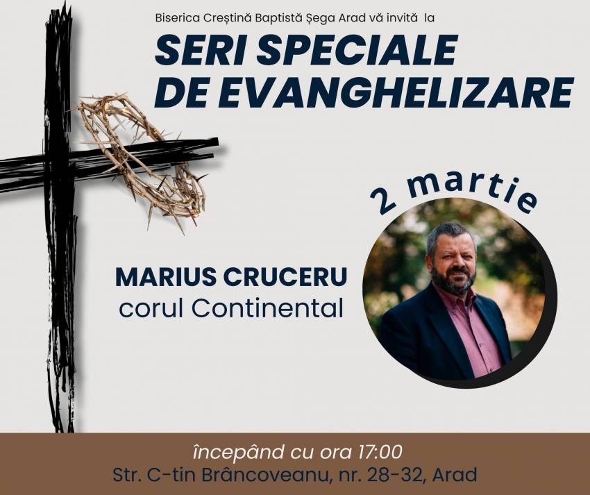 Marius Cruceru la Biserica Șega Arad