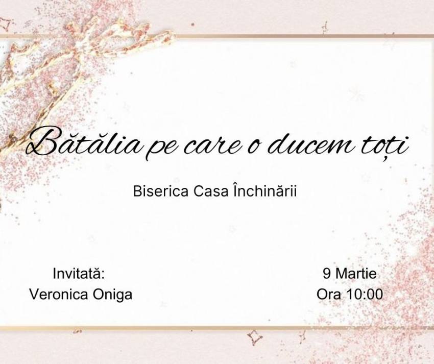 Veronica Oniga a Casa Închinării Târgu Mureș