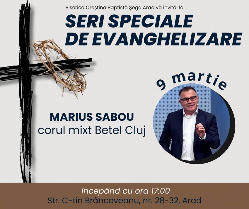 Marius Sabou la Biserica Șega Arad