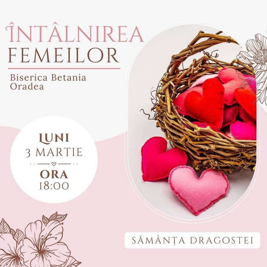 Întâlnire pentru femei la Biserica Betania Oradea