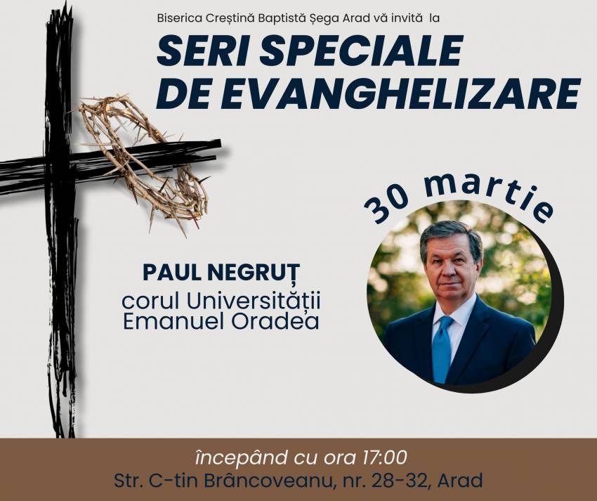 Paul Negruț la Biserica Șega Arad