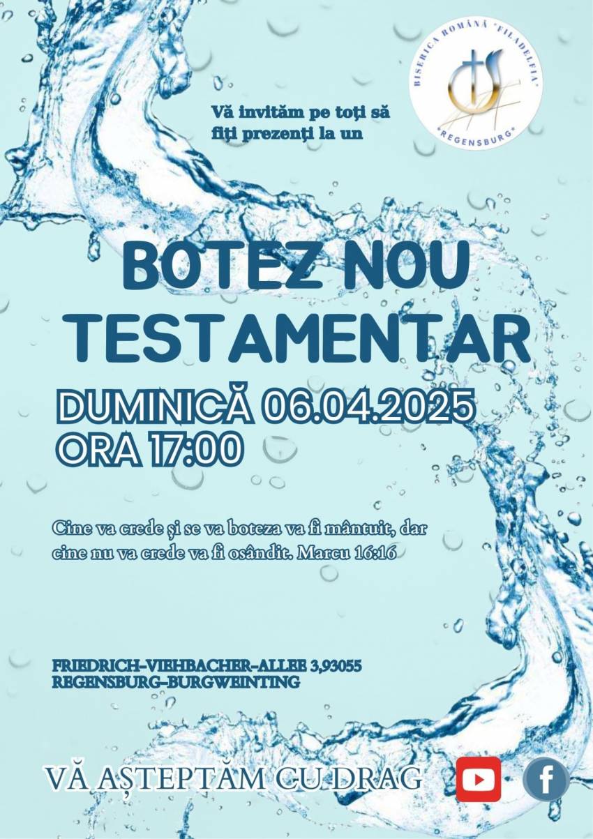 Botez la Biserica Filadelfia Regensburg
