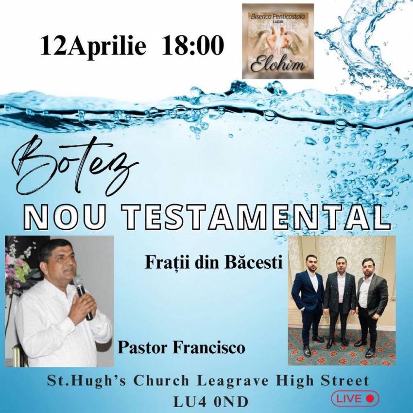 Botez la Biserica Elohim Luton