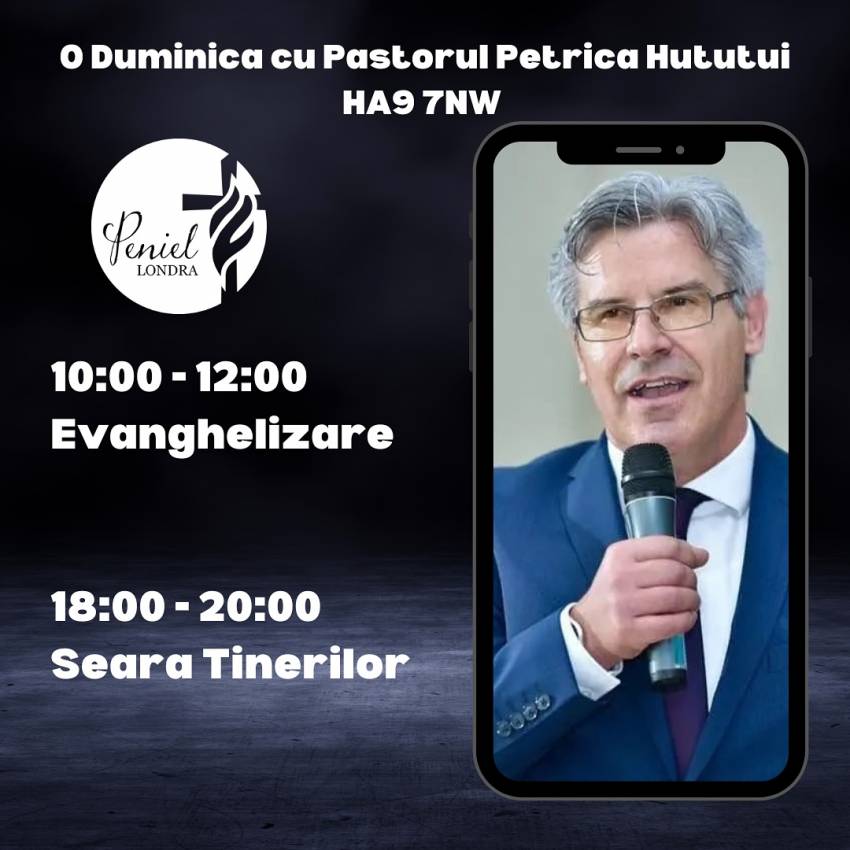 Petrică Huțuțui la Biserica Peniel Londra