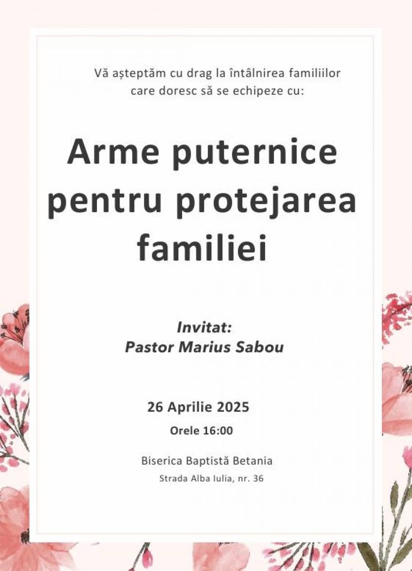 Marius Sabou la Biserica Betania Bistriţa