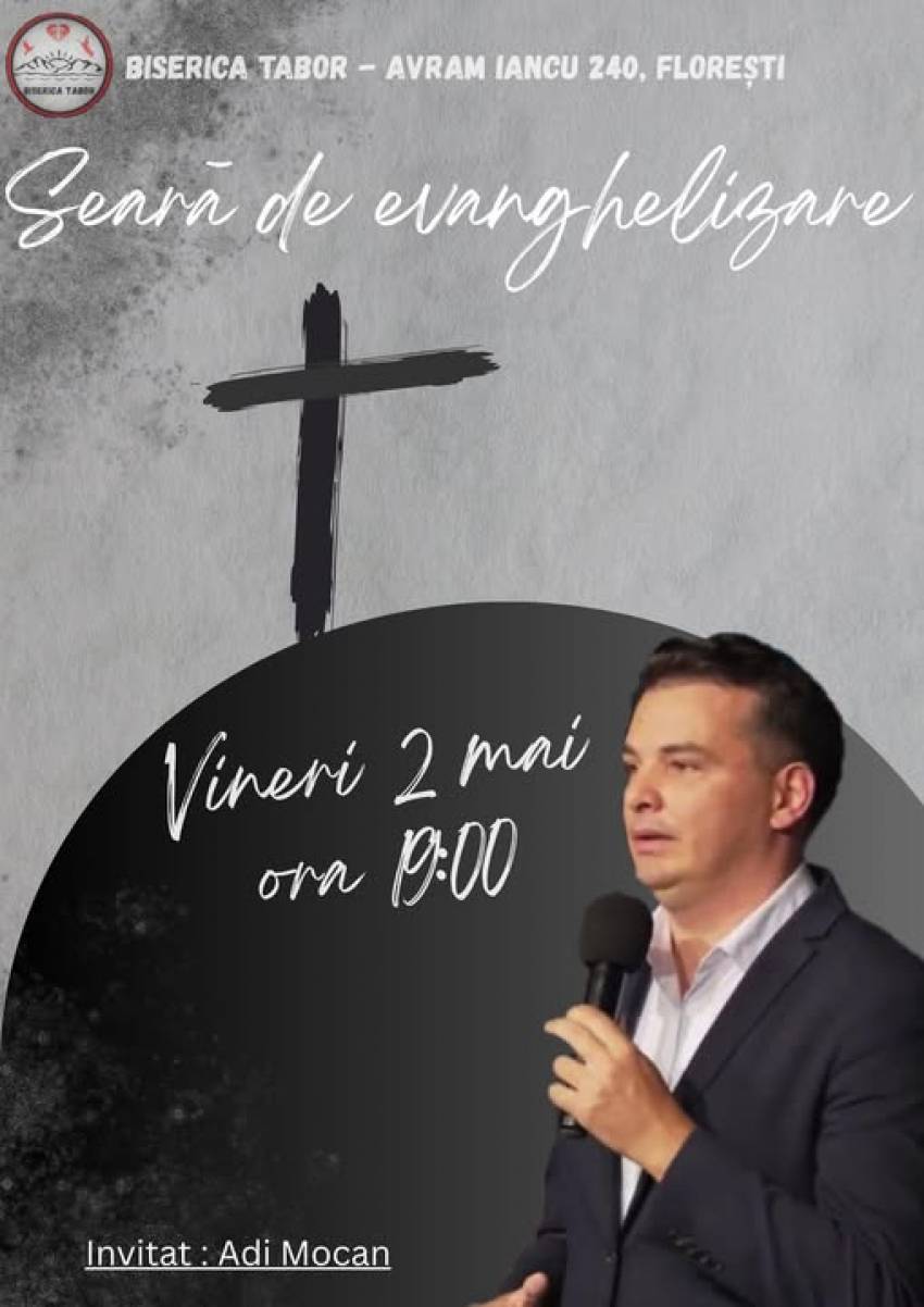 Adi Mocan la Biserica Tabor Florești