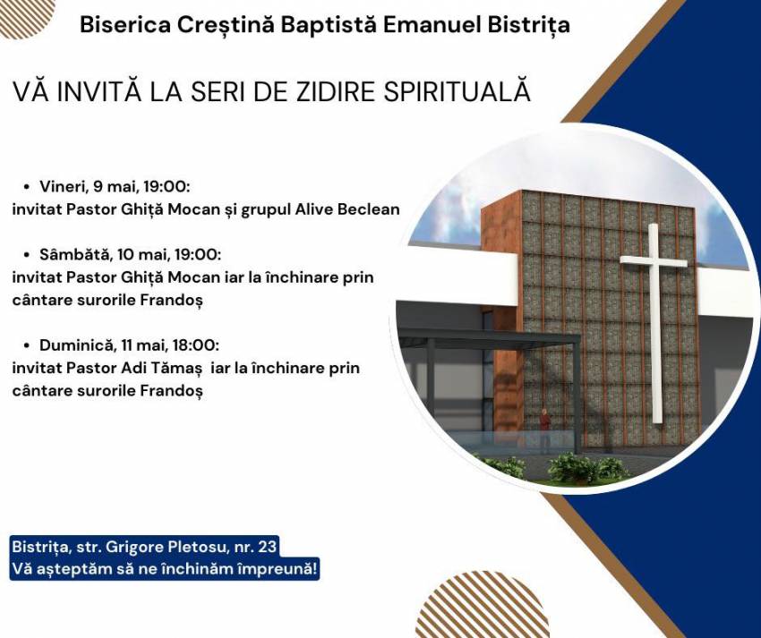 Seri de evanghelizare la Biserica Emanuel Bistrița