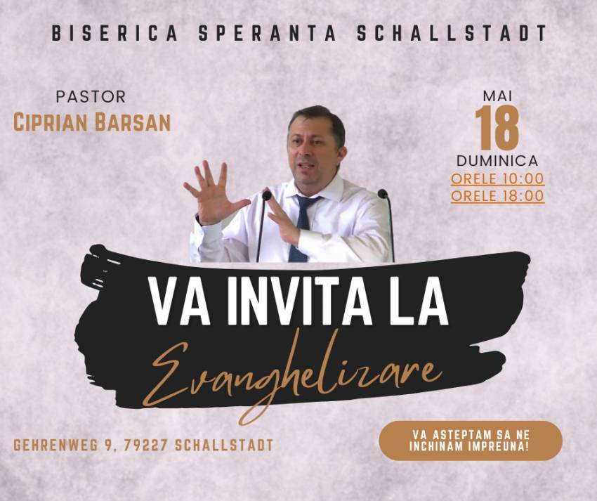 Ciprian Bârsan la Biserica Speranța Schallstadt