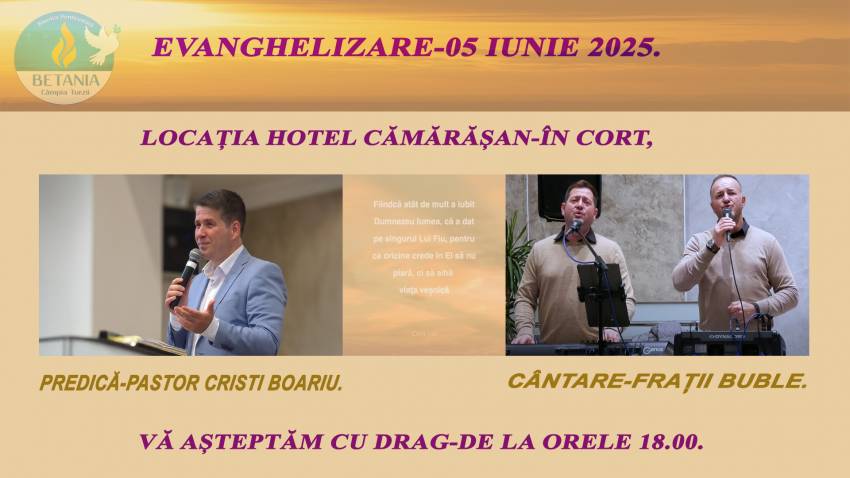 Cristi Boariu la Biserica Betania Câmpia-Turzii