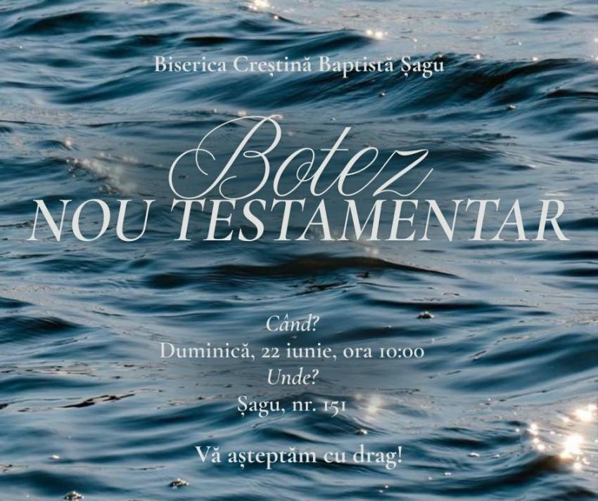 Botez la Biserica Baptistă Şagu