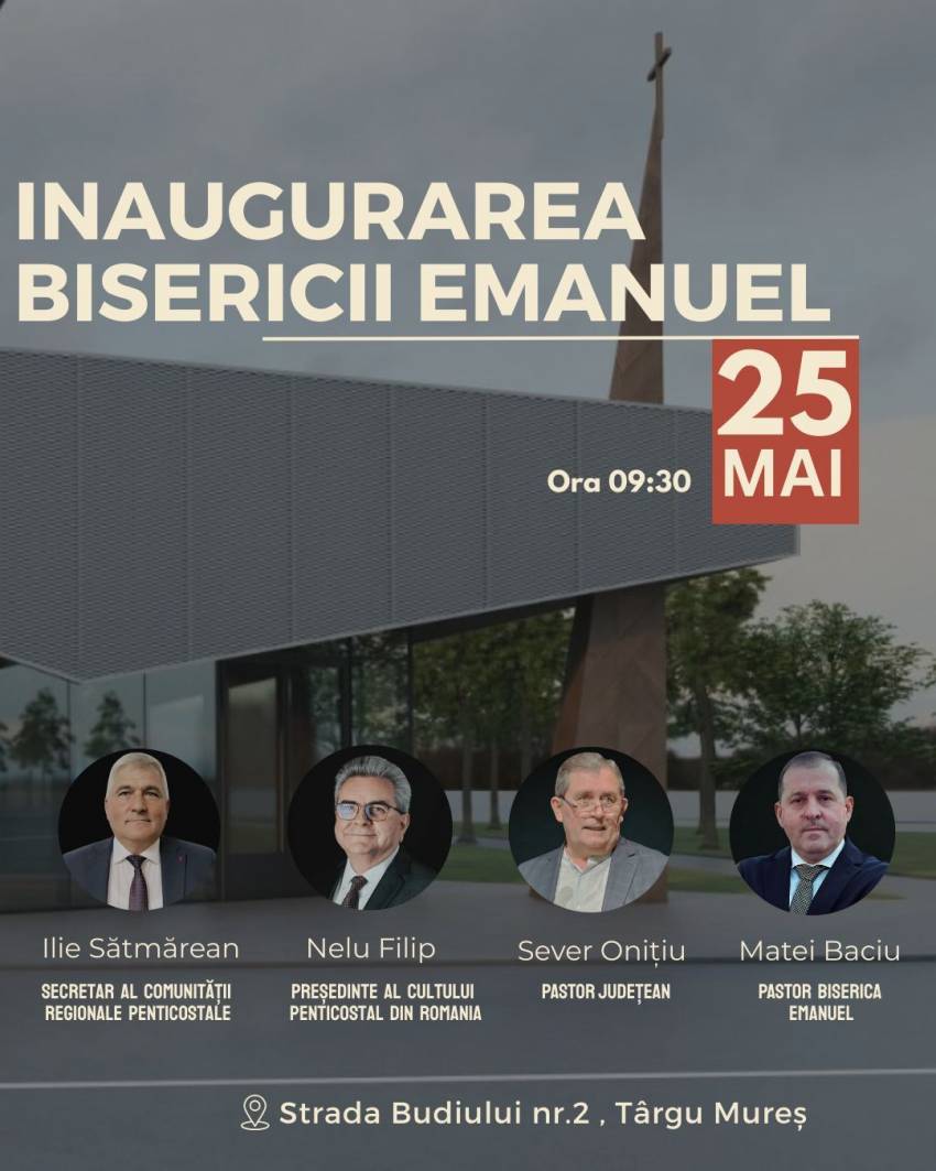 Inaugurarea Bisericii Emanuel Târgu Mureș