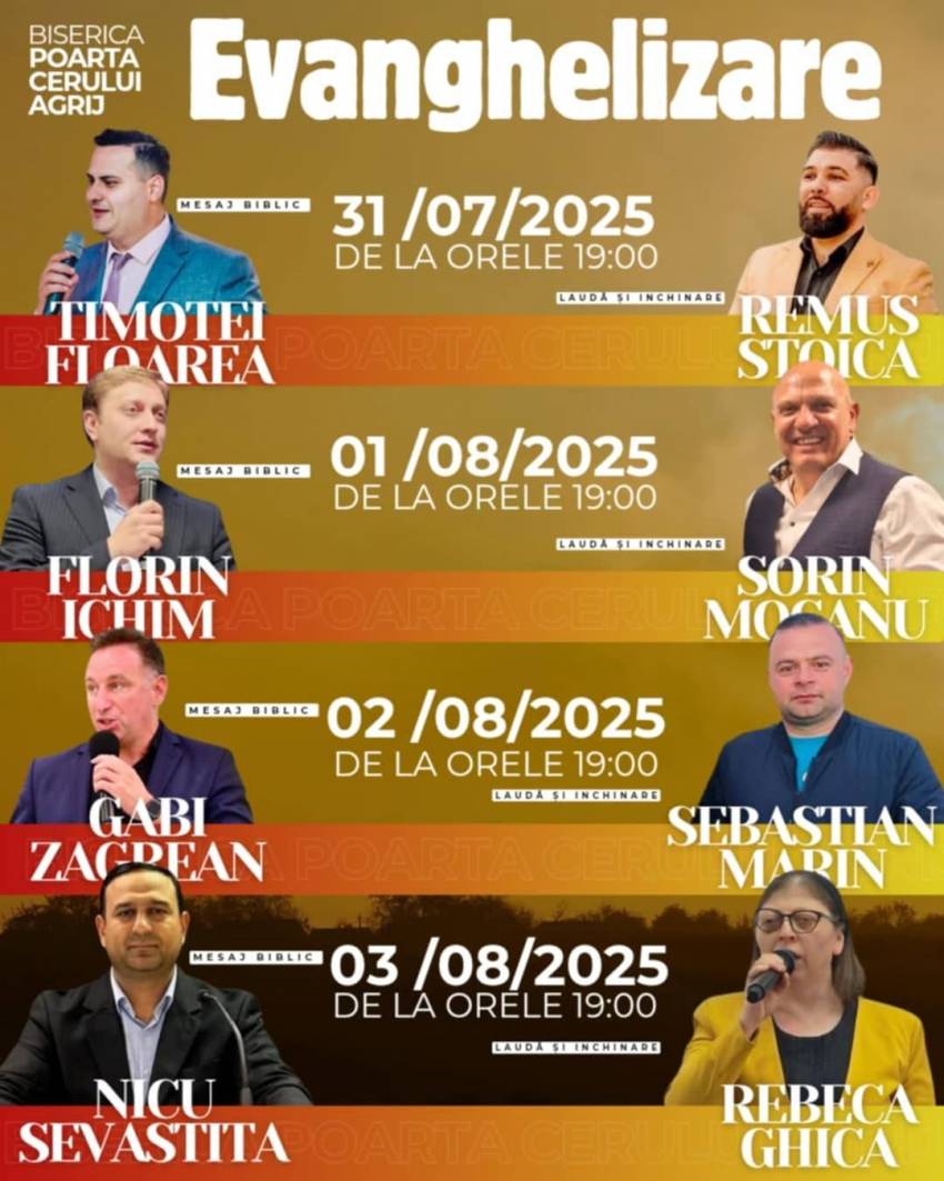 Seri de evanghelizare la Agrij