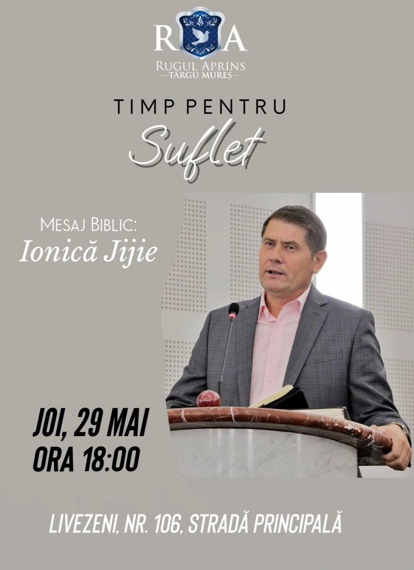 Ionică Jijie la Biserica Rugul Aprins Târgu Mureș