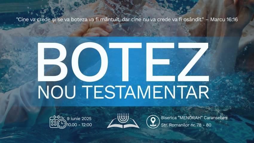 Botez la Biserica Menorah Caransebeș