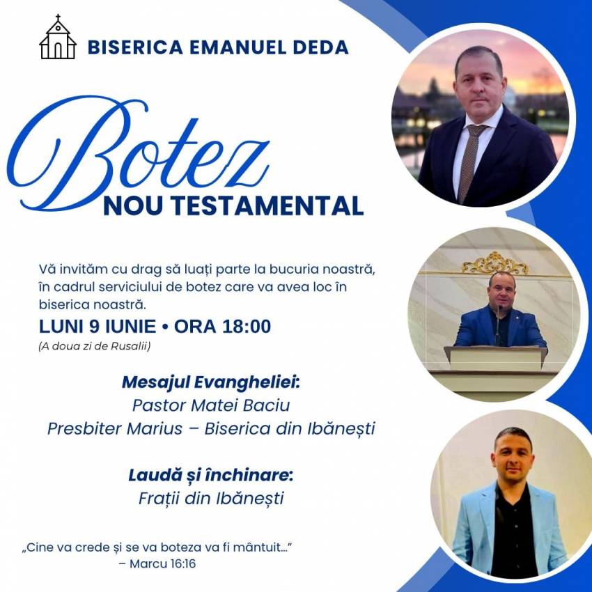 Botez la Biserica Emanuel Deda