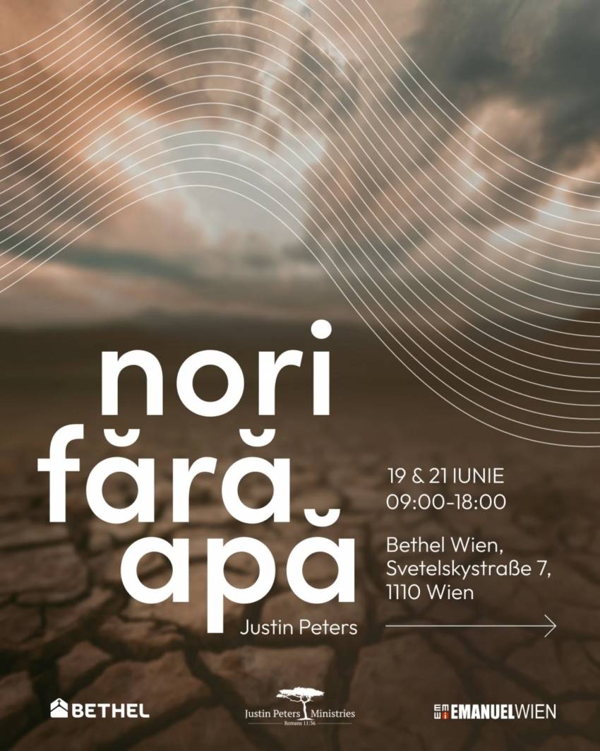 Conferința „Nori fără apă“ cu Justin Peters la Biserică Baptistă Română Viena