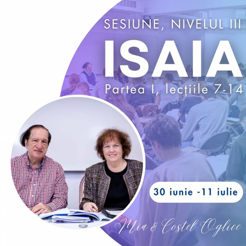 Sesiunea Isaia cu Mia & Costel Oglice la Centrul de Studii Biblice Surduc