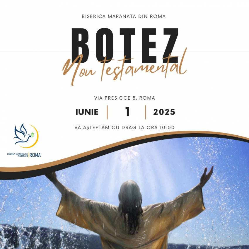 Botez la Biserica Maranata Roma