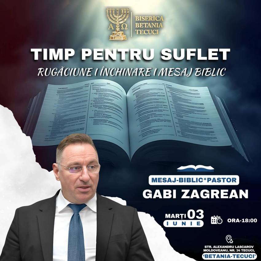 Gabi Zăgrean la Biserica Betania Tecuci
