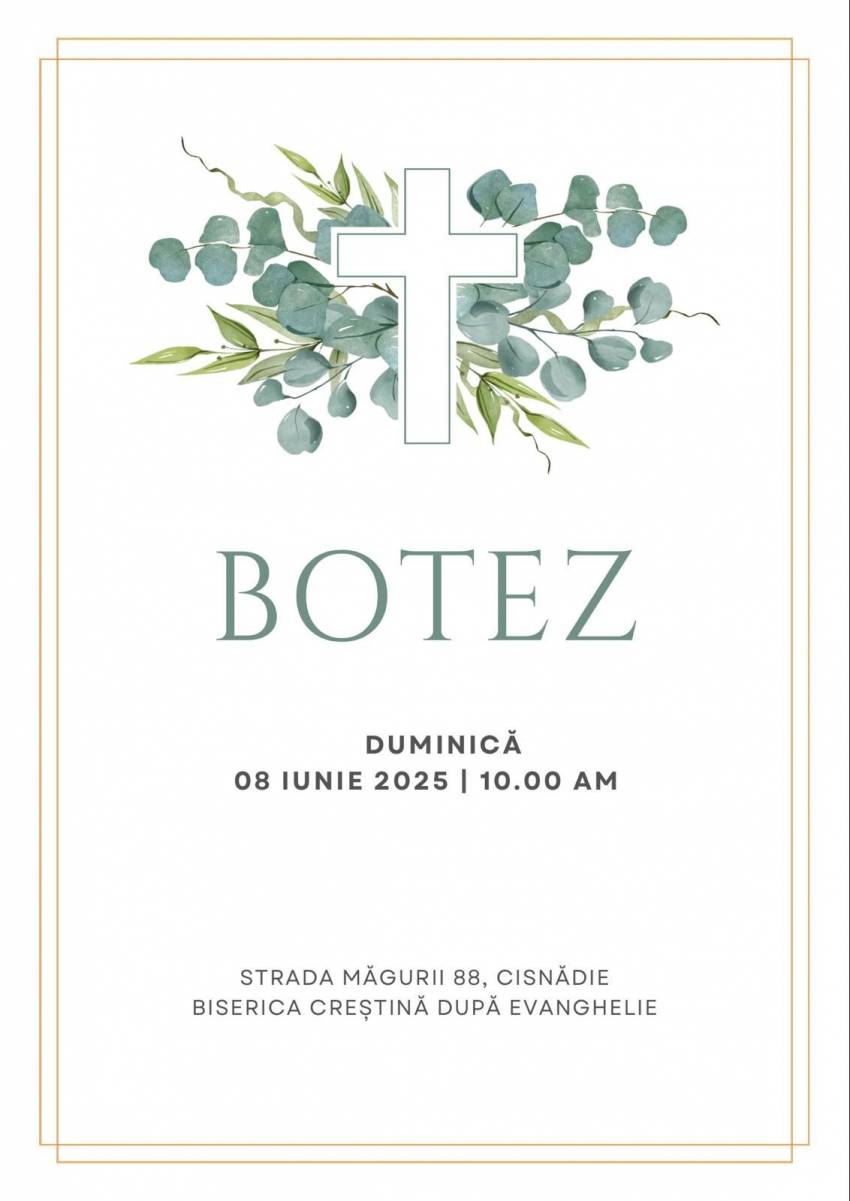 Botez la Biserica Maranata Cisnădie