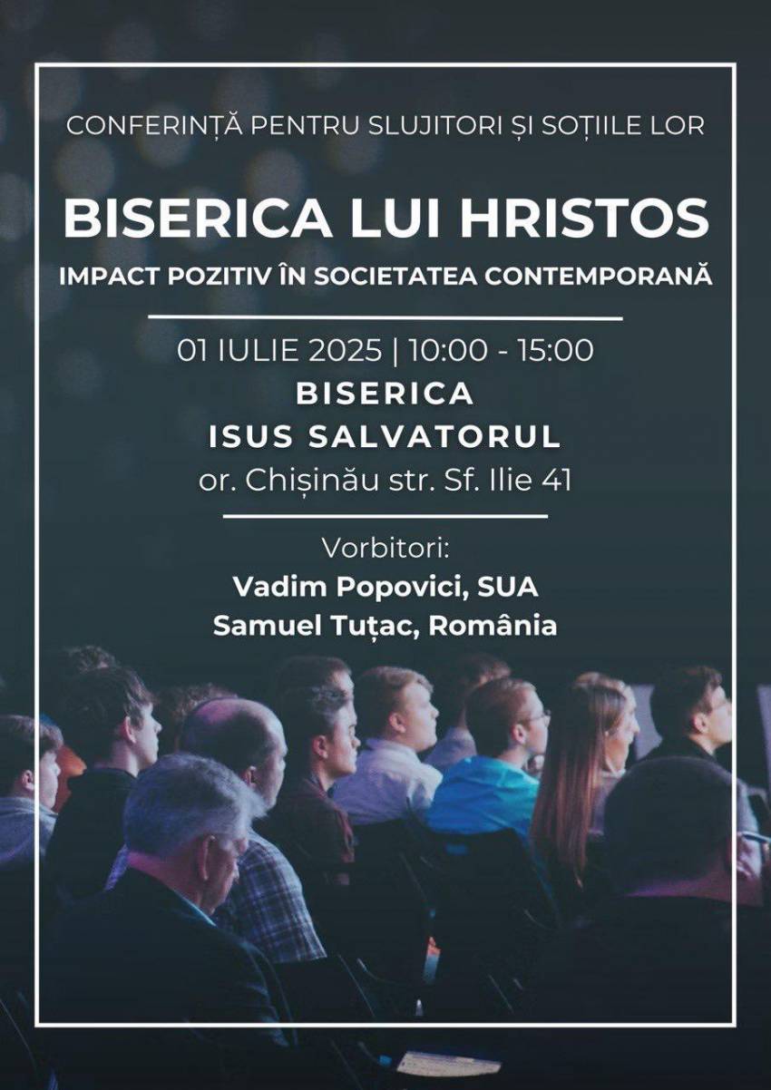 Conferință pentru slujitori la Biserica Isus Salvatorul Chișinău