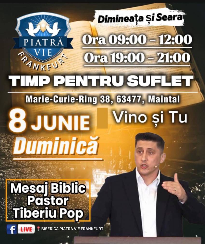 Tiberiu Pop la Biserica Piatra Vie Frankfurt 