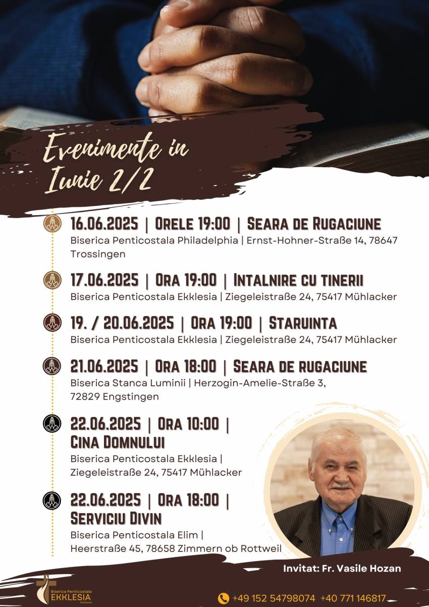 Vasile Hozan la Biserica Ekklesia Mühlacker (II)